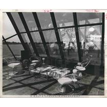 1970 Press Photo Reception room for Goodyear Airship Base - Houston - hca23138