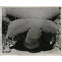 1939 Press Photo French Observation Balloon prepares for Western Front flight