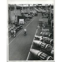 1955 Press Photo Room of Lockheed Aircraft Corporation's giant Marietta plant