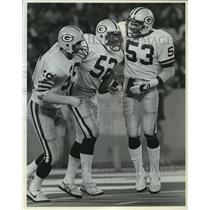 1983 Press Photo Packers football's Mike Douglass, teammates during Detroit game