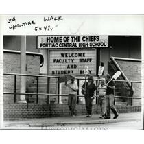 1985 Press Photo Pontiac Central High School Church - RRW88175