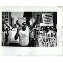 1988 Press Photo National Rainbow Coalition in a rally - RRW90733