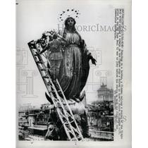 1966 Press Photo Virgin Mary Statue Piazza Di Spagna - RRX70605