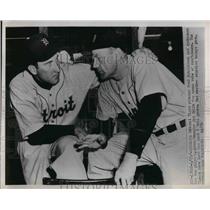 1952 Press Photo Detroit Tigers Fred Hutchinson and Manager Red Rolfe.