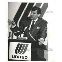 1989 Press Photo United Airlines Chairman And President