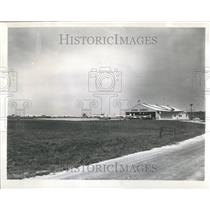 1960 Press Photo Aurora Airport Illinois Planes Parked