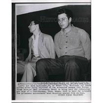 1956 Press Photo Michael Krull, 31, Byrd D. Slusser, 28, Fulton Tower Escape