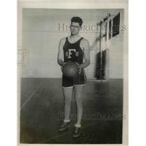 1927 Press Photo Fordham University Basketball Center Morgan Sweetman