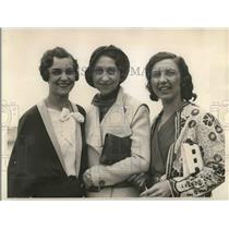 1932 Press Photo Teachers Ethel Lohman, Edna Martin, Barbara Hill