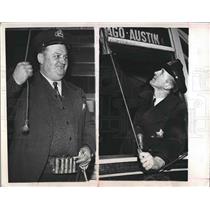 1945 Press Photo Fireman Joseph Schober, Patrolman George Krull, Part Time Jobs