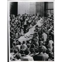1968 Press Photo Rome, Italy student protestors at Rome Univ