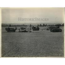 1928 Press Photo Stanford University Airport Being Prepared for President Hoover