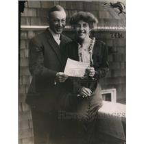 1914 Press Photo Benjamin R Bell & wife former Mrs Laura Van Slyke