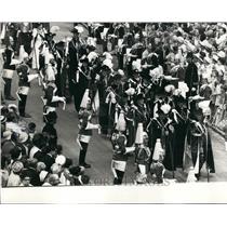 1967 Press Photo ceremonial procession of the Most Noble Order of the Garter
