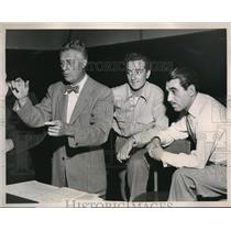 1947 Press Photo Gus Haenschen Vic Damone roland Martini"Saturday Night Serenade