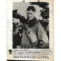Press Photo Charles A. Lindbergh American aviator on Showcase Week PBS