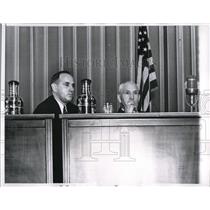 1955 Press Photo Edmund Krider Pres of Montgomery Ward & Sewell Avery Chairman