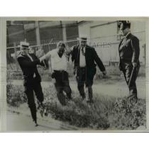 1934 Press Photo Philadelphia Pa striker arrested at SKF Industries Inc