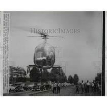 1955 Press Photo Broken Fabelt forced pilot out of helicopter - nee16702