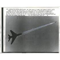 1961 Press Photo F-100 Jet Interceptor Plane Fires Missile - nee13380