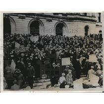1933 Press Photo 1500 Unemployed Converge on Minnesota Legislature  - nee19561