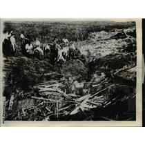 1927 Press Photo Japan Floods, Tidal Waves Western Kysushu - nee43543