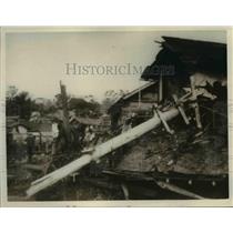 1925 Press Photo The town of Kitauraomachi Japan was wrecked by flood.