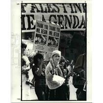 1983 Press Photo The Lebanist and Palestinians in Cleveland during a rally