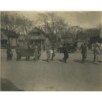 1920 Press Photo Kansas State Normal pupils in parade in Euporia, KS