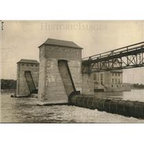 1923 Press Photo Power station at Aschaffenburg made possible by damned waters