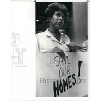1986 Press Photo Thelma Jolly, Cleveland Council of Unemployed workers member