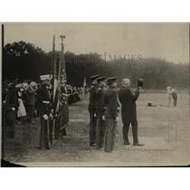 1921 Press Photo President Warren G Harding & Washington HS cadets in DC