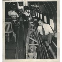 1948 Press Photo Magnetometer Crew Plane Oil Search