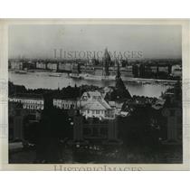 1939 Press Photo Hungarian Town Aerial View - ftx00579