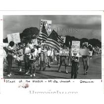1985 Press Photo Abortion Demonstration In Dunedin, FL