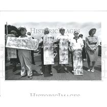 1992 Press Photo Protesters Oppose Redistricting