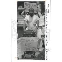 1986 Press Photo US Abortion Demonstration