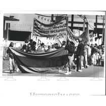 1990 Press Photo Pinellas Co Demonstration