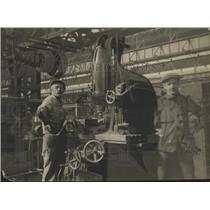 1928 Press Photo Northern France Steel Plant American Equipment - neo08273