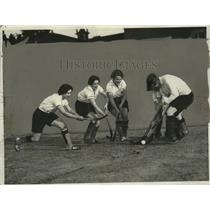 1931 Press Photo USC girls field hockey teeam at spring practice - neo25086