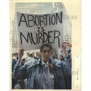 1990 Press Photo Abortion Protesters - RRW41861