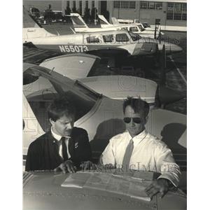 1992 Press Photo Tracy & Dan Weber, Milwaukee General Aviation, Mitchell Airport