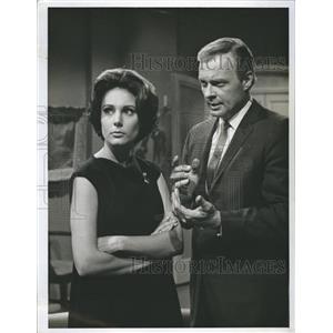 1968 Press Photo TV Television Actress Catherine Cathy Ferrar with Actor