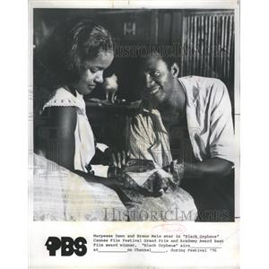 1977 Press Photo Black Orpheus Cannes Film Lead Actors