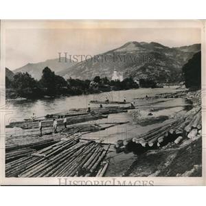 1939 Press Photo Velky Bockov Ruthenia Tisa River Romania