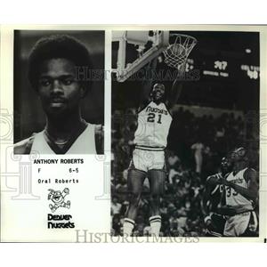 Press Photo Anthony Roberts, Forward for the Denver Nuggets