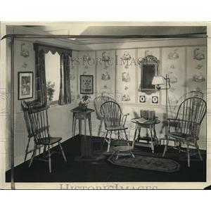 1930 Press Photo American Furniture Mart Dining Room - nee02631