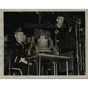 1940 Press Photo Gov. Leverett Saltonstall addressing opening of American Legion
