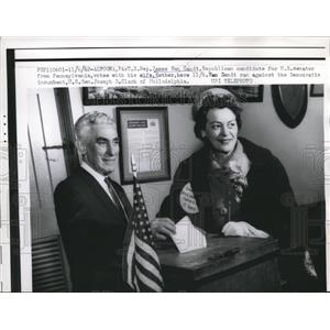1962 Press Photo Altoona Pa US Rep James Van Zandt Sen. candidate & wife