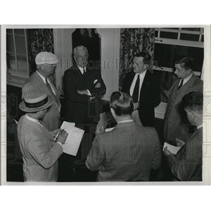 1936 Press Photo of Henry P. Fletcher being interviewed.